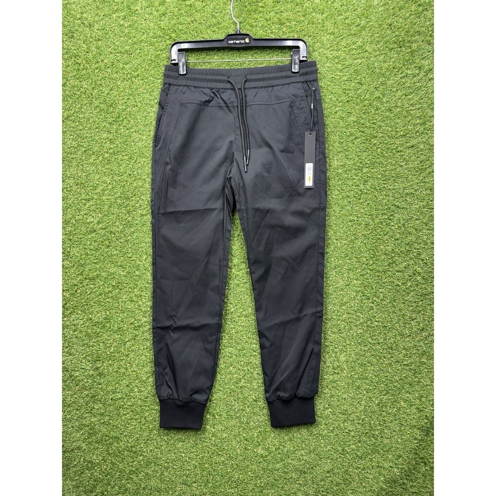 KARL LAGERFELD PARIS Joggers Mens Small Black Cuffed Stretch Logo Comfort NWT
